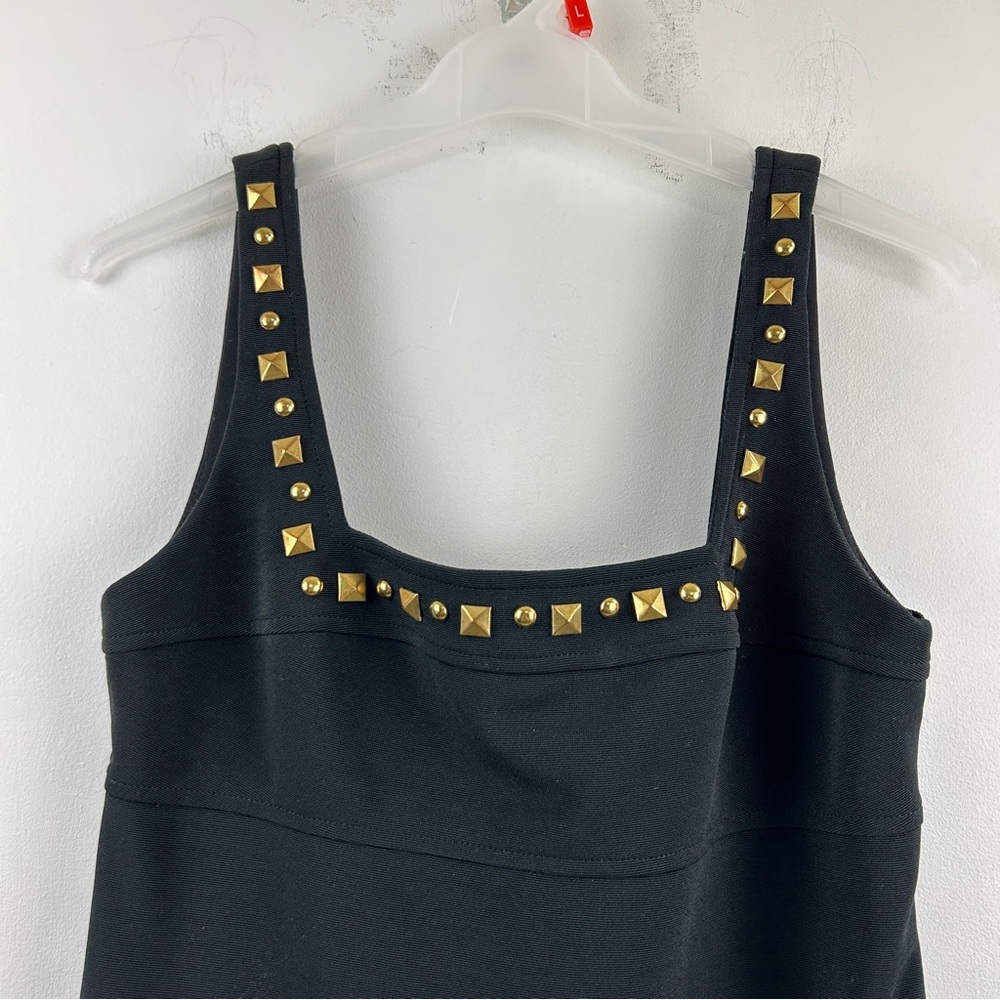 Joseph Ribkoff Black Studded Bondage Dress - Picture 4 of 8